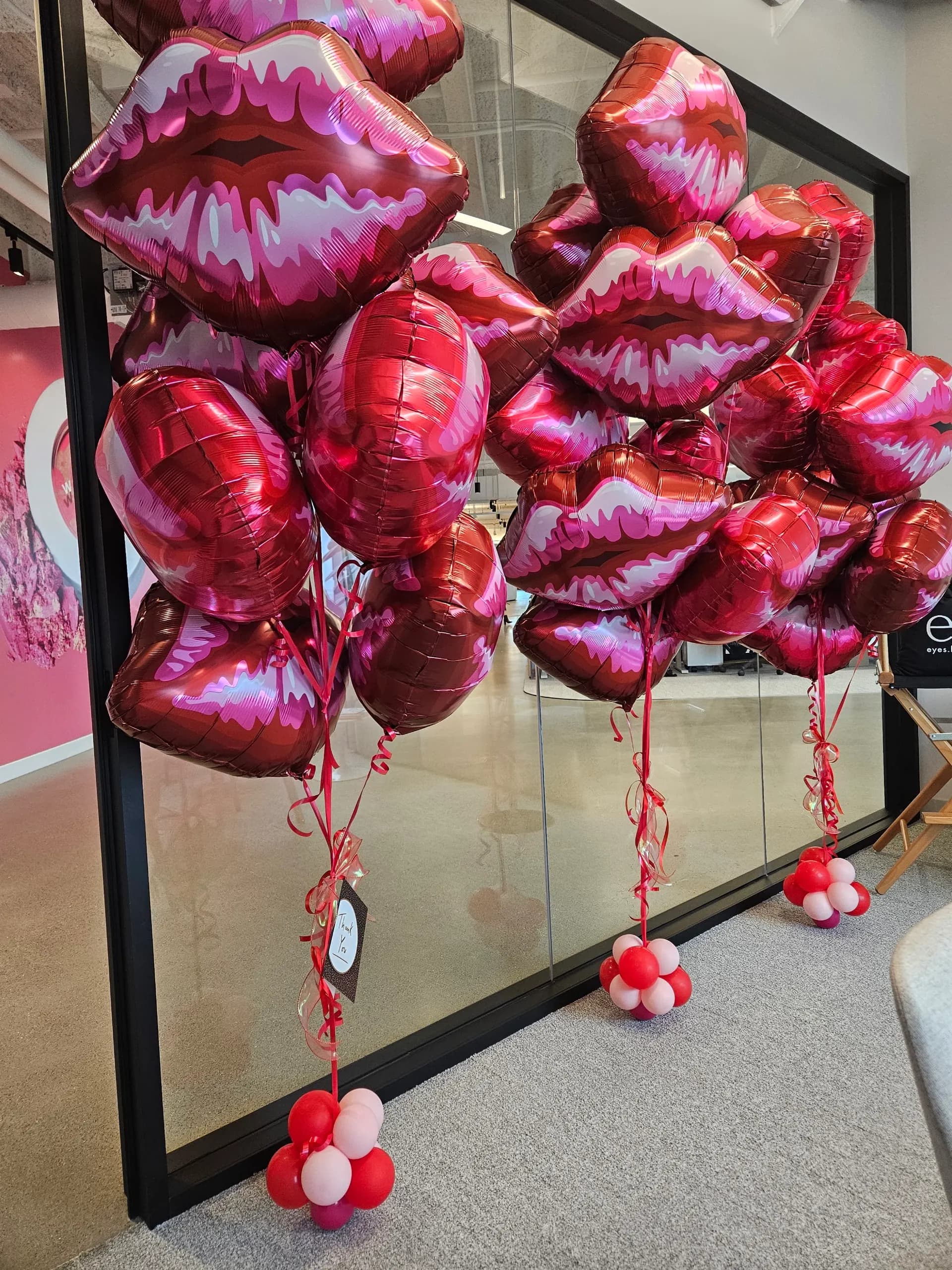 Valentine’s Day Office Event in San Francisco Bay Area: valentine-themed balloon décor, view 2 of 2.