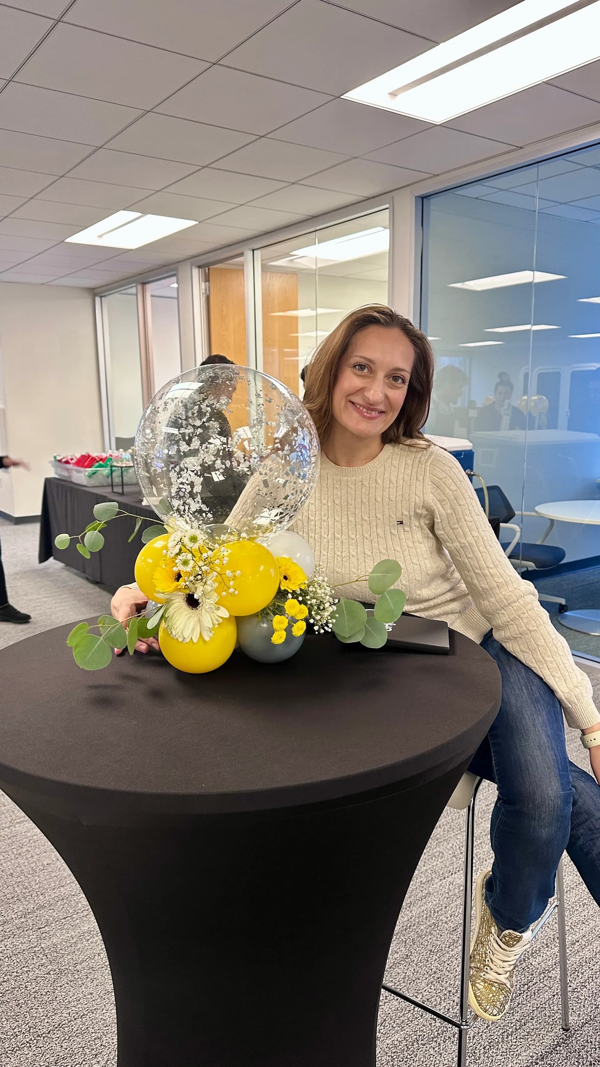 Law Firm Office Opening in San Jose, California: professional grand-opening balloon décor, view 2 of 3.