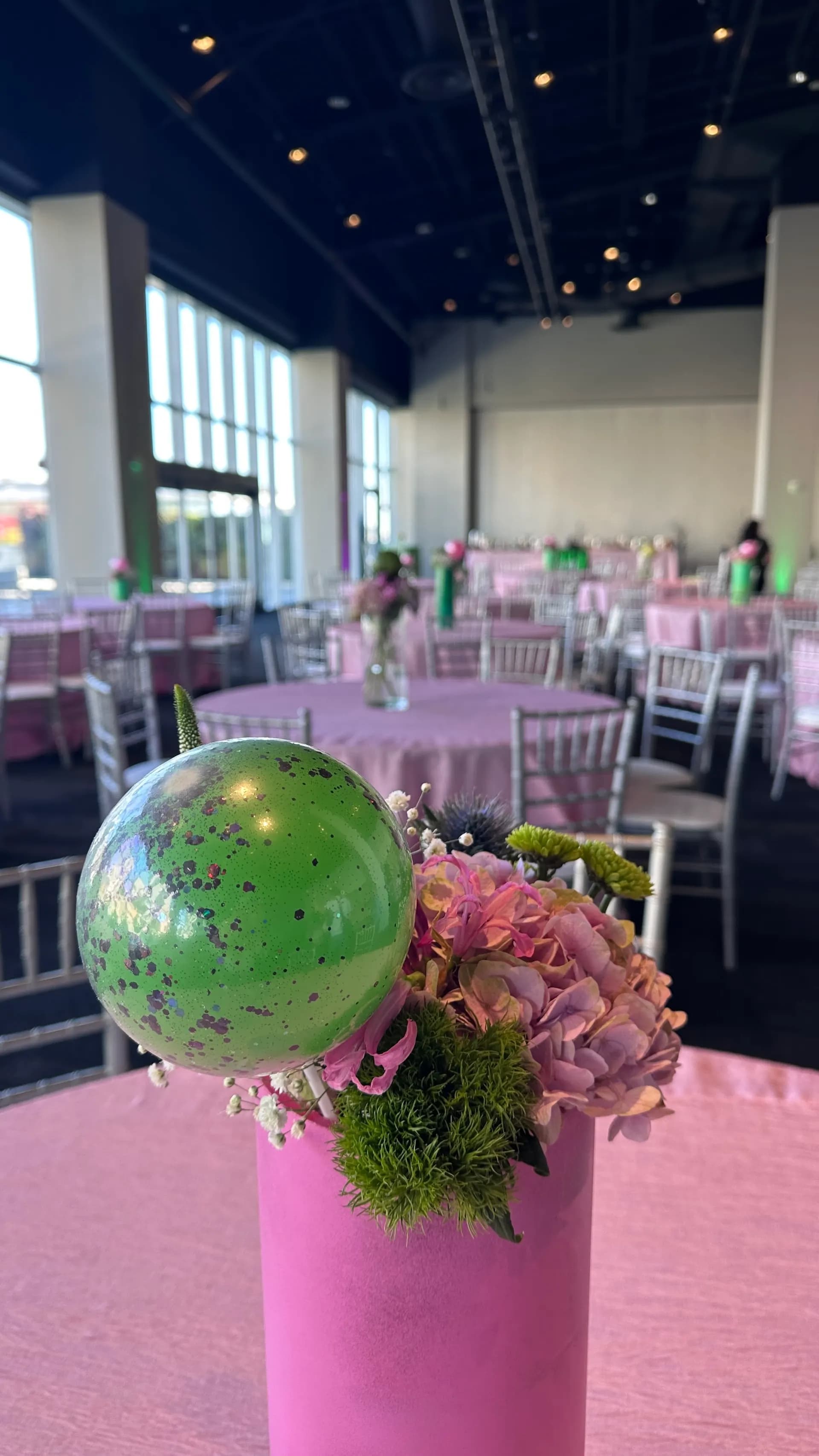 Completed emerald City and Glinda themed arches and centerpieces from the Themed Corporate Event project in San Francisco, California (image 4 of 8).