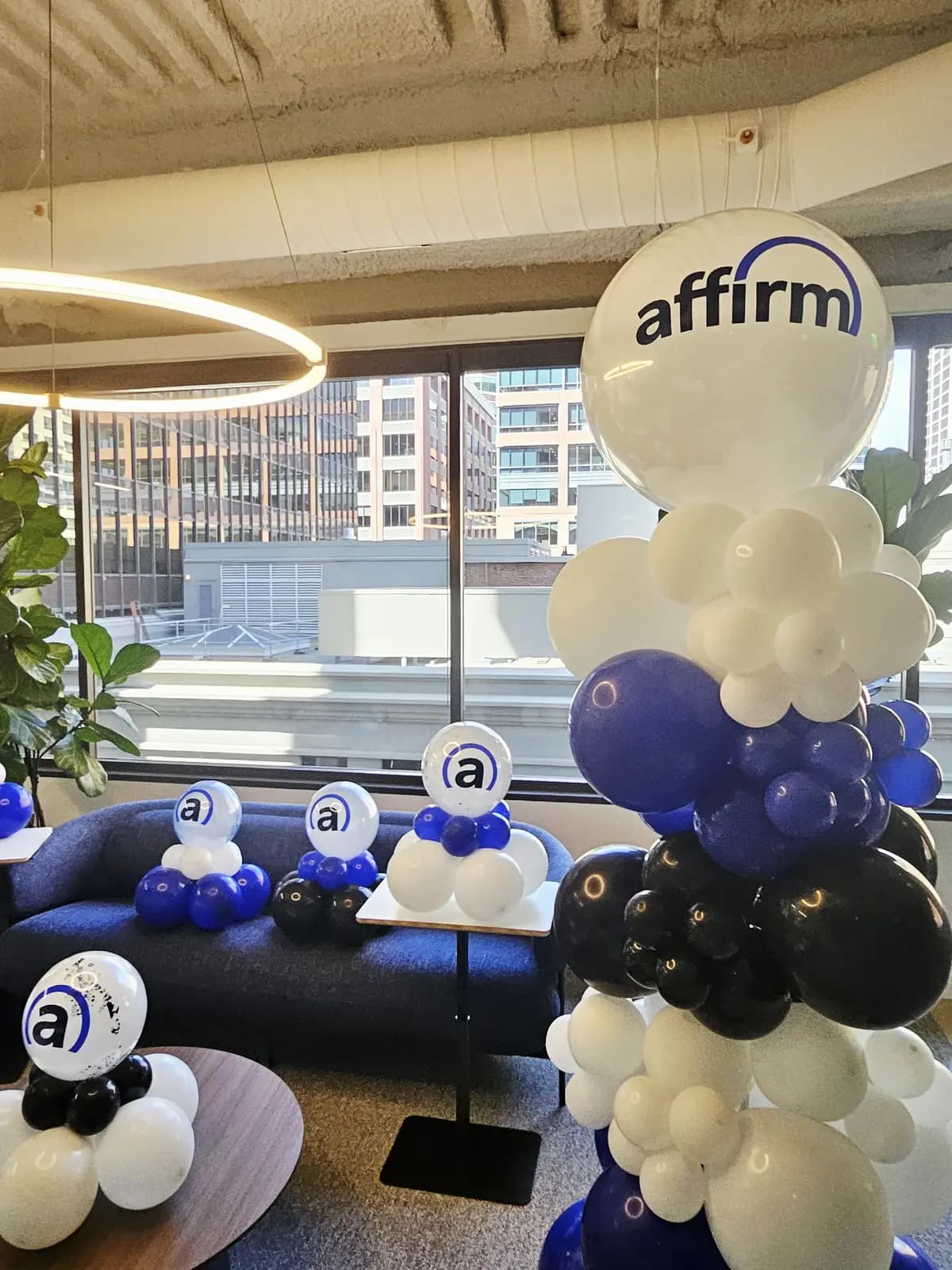 Affirm Branded Balloon Column Closeup — view 02
