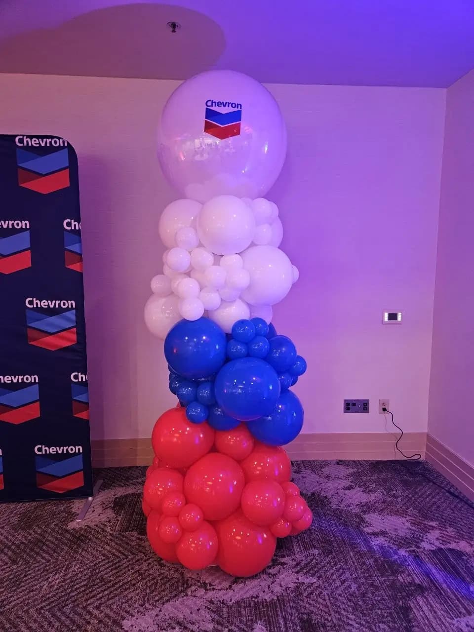 Chevron Corporate Event Balloon Column — view 02