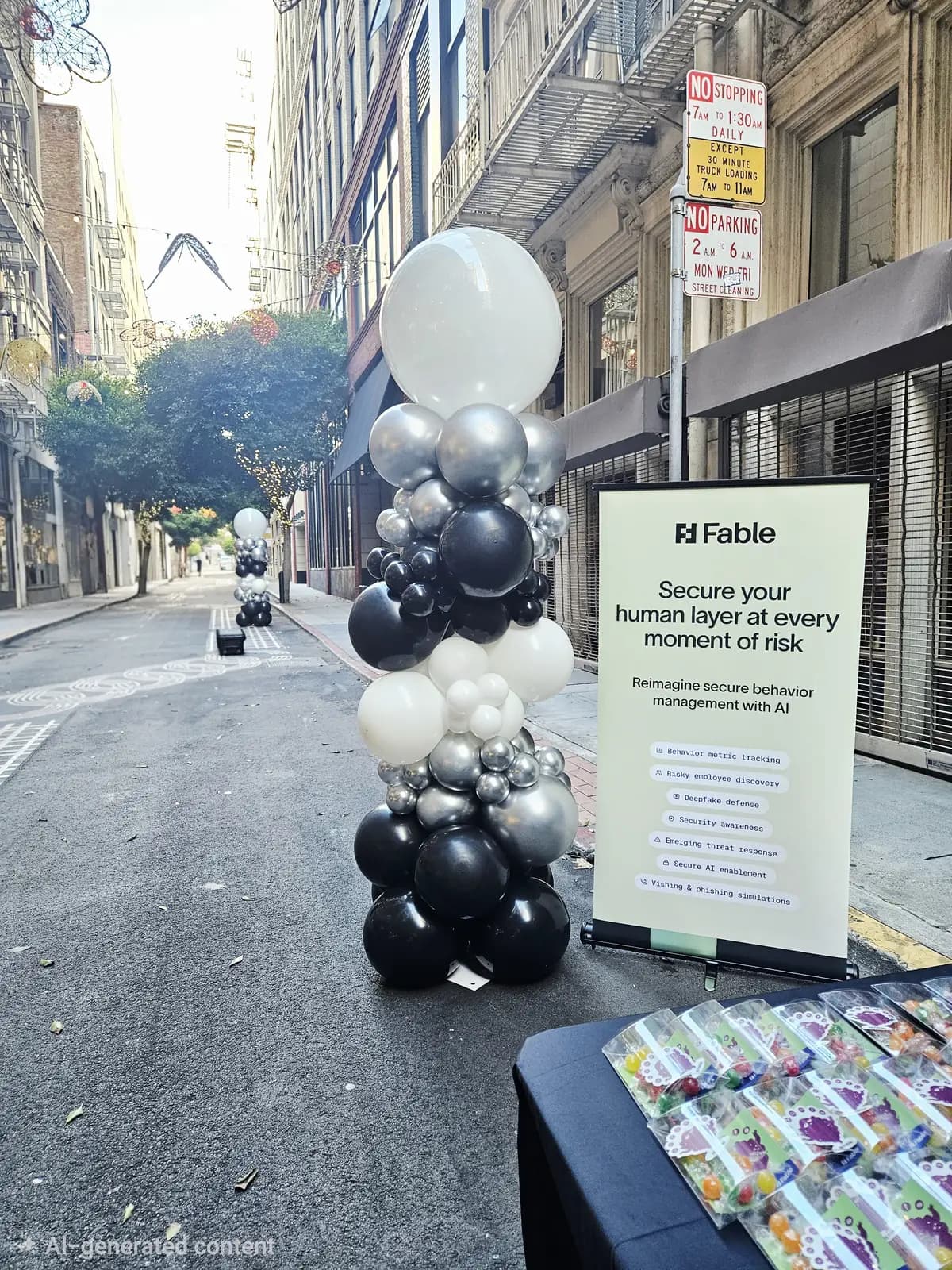 Fable Tech Event Balloon Column San Francisco — view 01
