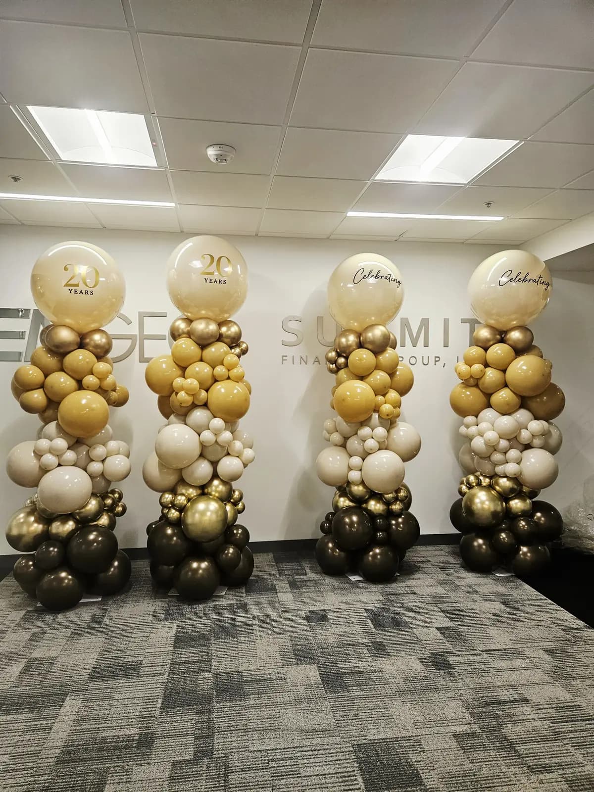 Summit Financial Group 20 Year Anniversary Balloon Columns — view 01