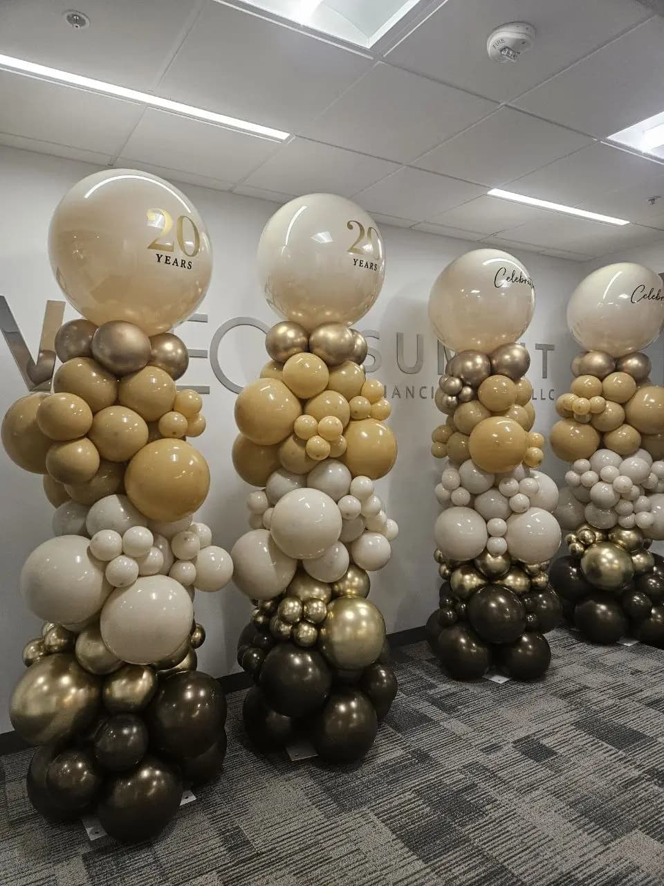 Summit Financial Group 20 Year Anniversary Balloon Columns — view 05