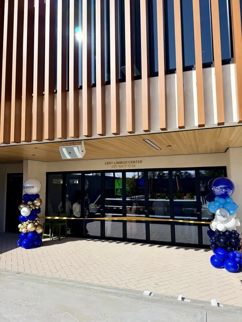 Wornick Jewish Day School Lent Limmud Center Ribbon Cutting Columns — view 01